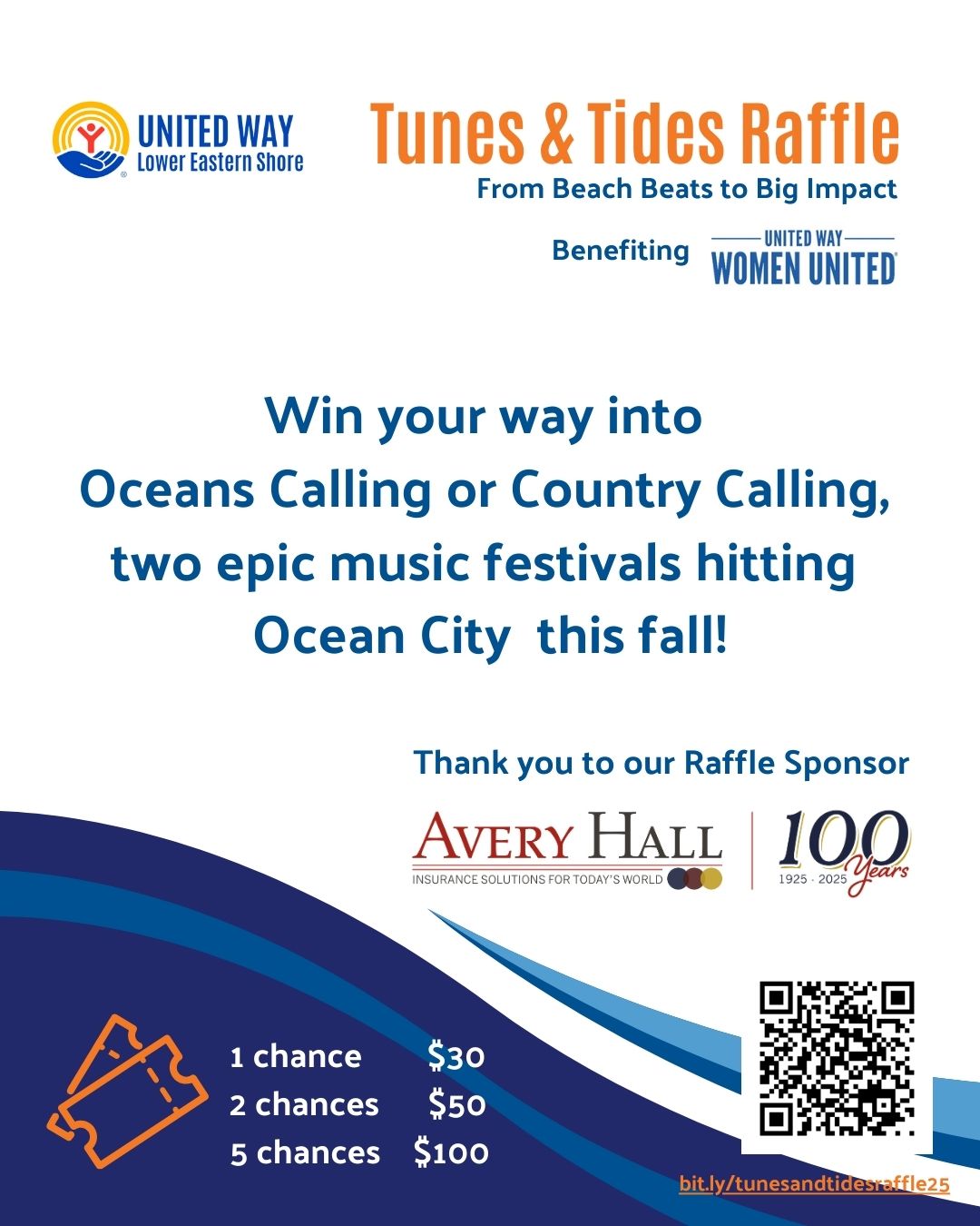 Tides and Tunes Raffle 2025 Avery Hall