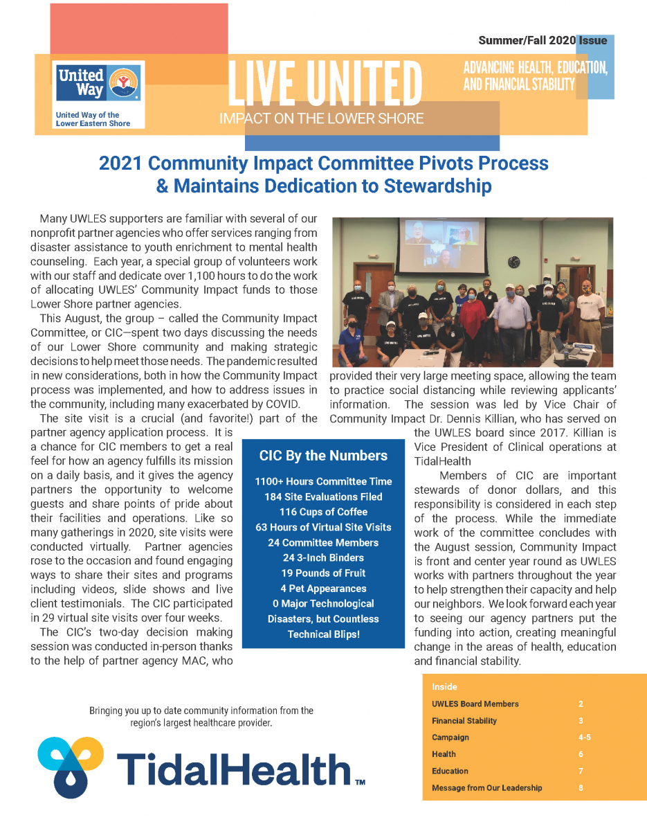 Summer Fall 2020 Newsletter