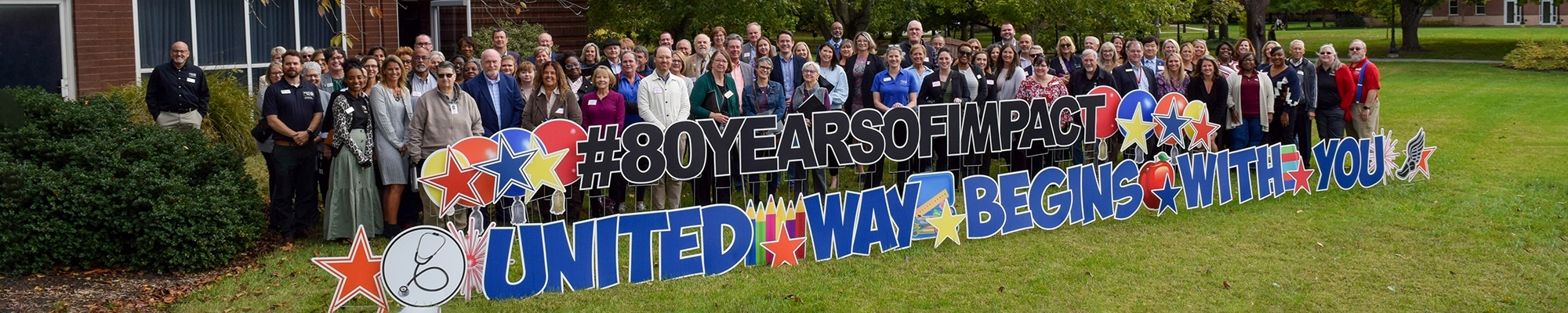 Group Photo with sign- United Way Begins With You